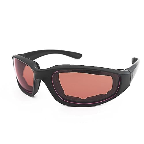 3 Pair Motorcycle Riding Glasses Padding Goggles UV Protection Dustproof Windproof Motorcycle Sunglasses for Outdoor Actives - color: 1 Pair Glasses/Pink