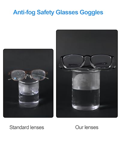 Stylish Safety Glasses Goggles for Women Girls Anti-fog Glasses Protective Eyewear Clear Glasses - color: 1 Pack: Black