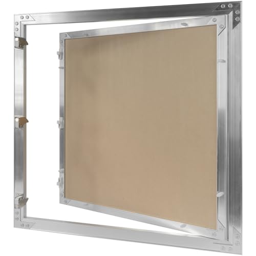 20" x 20" Waterproof Drywall Access Panel, Tileable and Paintable Ceiling and Wall Access Panel for Drywall, Wire Cover for Wall Covering Panels, Push to Open, Flush-Mount Wall Hole Cover - size: 20" X 20"