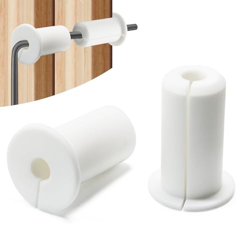 2 PCS Starlink Wall Grommets Kit 3/4" Silicone Wall Bushing-Waterproof Drywall Tv Cord Pass Through Split Rubber Cable Grommet for Starlink Dishy Ethernet Cables Router (White 1-1/2" Height) - color: White-2, size: DH 3/4" HT 1-1/2"