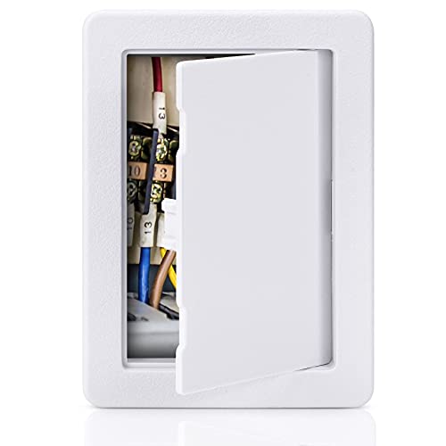 Plumbing Access Panel for Drywall 4 x 6 Inch Plastic Access Door Removable Wall Access Panel Ceiling Reinforced Hinged Durable White - size: 4 x 6 Inch