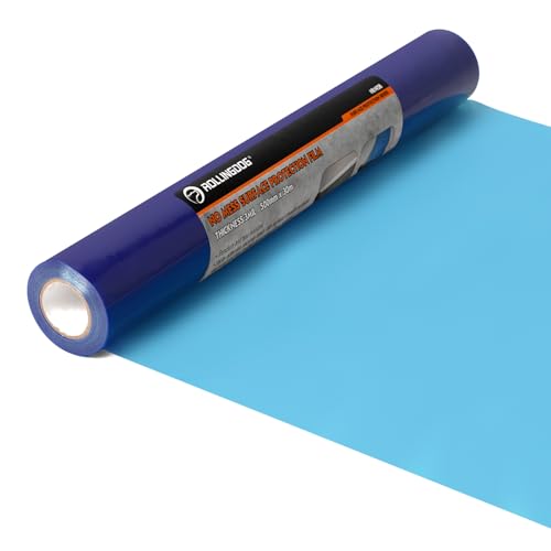 ROLLINGDOG Floor Protection Film - 20 inch x 100 ft Floor Protector for Protecting Hardwood Tile Floors from dust,Stain,Water etc