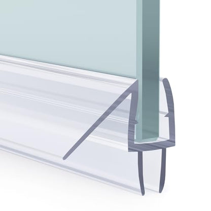 AmazerBath 3PCS Shower Door Bottom Seal for 1/4 Inch Glass - (15.75 Inches * 3), 3 Section Segmented Shower Installation Kit Frameless Glass Door Seal Strip - style: Bottom Seal 1/4