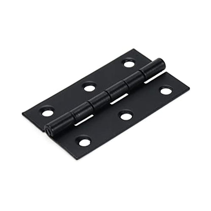 Antrader 2" Black Folding Hinges Mini Cabinet Hinges with Screws for Cabinet Drawers Jewelry Box, 12 Pack - color: Black, size: 2" x 1.1", 12pcs
