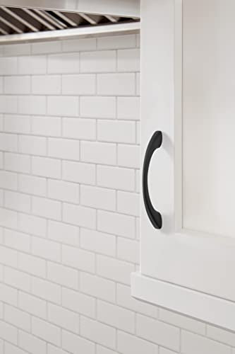 Amerock | Cabinet Pull | Matte Black | 3-3/4 inch (96 mm) Center to Center | Vaile | 10 Pack | Drawer Pull | Drawer Handle | Cabinet Hardware - color: Matte Black, size: 3-3/4 inch (96mm) Center-to-Center, style: 10 Pack