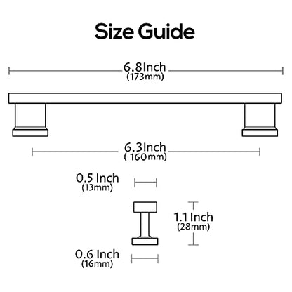 Alzassbg 10 Pack Brushed Black Nickel Cabinet Pulls, 6-1/4 Inch(160mm) Hole Centers Kitchen Cabinet Handles for Cabinets and Drawers AL3061BBN - color: Brushed Black Nickel, size: 6-1/4" Hole Center