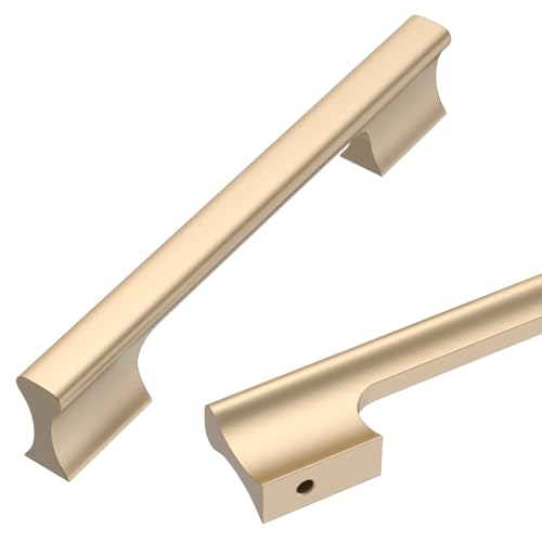 Asidrama 10 Pack 5 Inch(128mm) Champagne Copper Kitchen Cabinet Handles, Cabinet Pulls Kitchen Cabinet Hardware for Cupboard Drawer Pulls - color: Champagne Copper, size: 5" Hole Center(128mm), style: 10 Pack