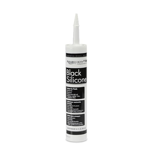 Aquascape Black Silicone Sealant – Safe for Fish, Waterproof, Flexible, and Durable Adhesive for Ponds, Water Features, and Aquariums, 10.1 oz, 29186 - color: Black, size: 10.1-ounce Caulk Tube / Black