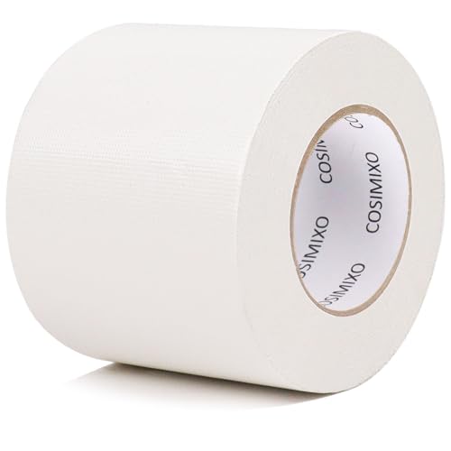 COSIMIXO 1-Pack White Wide Heavy Duty Duct Tape, 4 inches x 55 Yards, Strong, Flexible, No Residue, All-Weather and Tear by Hand - Bulk Value for Repairs, Industrial, Professional Use - color: WHITE, size: 4INCH X 55YDS