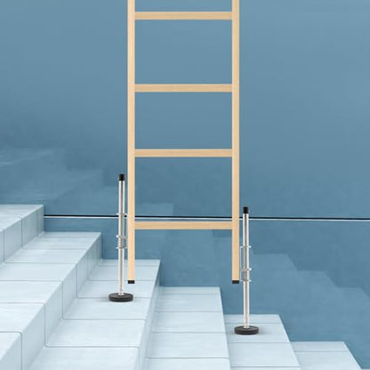Ladder Stabilizer Leveler 2 PCS Adjustable Extension Ladder Leg Ground Leveler Maximum Load Capacity 330 lbs for Stairs Stable Platform and Ground Level for All Surfaces, 20 Inch