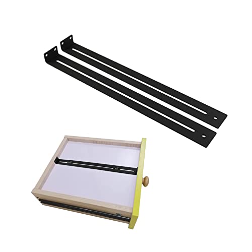 Drawer Repair Kit, Drawer Support, Furniture Repair Accessory Bracket Middle Mount to Reinforce and Repair Breakage, for Wood Particleboard MDF Chest of Drawers - Screws Included (2)