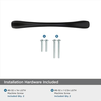 Amerock Vaile 3-3/4 inch (96mm) Center-to-Center Matte Black Cabinet Pull - 25 Pack - color: Matte Black, size: 3-3/4 inch (96mm) Center-to-Center, style: 25 Pack