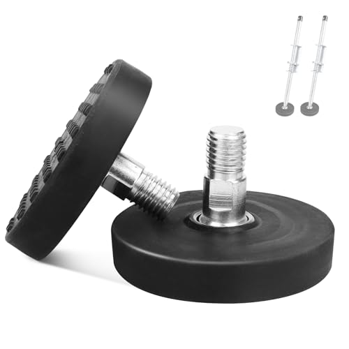 Ladder Leveler Rubber Feet for Type I,II and IA Extensions, Replacement Rubber Feet fit for Ladder Stabilizer Legs with Anti-Slip Threaded (1 Pair)