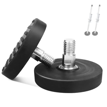 Ladder Leveler Rubber Feet for Type I,II and IA Extensions, Replacement Rubber Feet fit for Ladder Stabilizer Legs with Anti-Slip Threaded (1 Pair)
