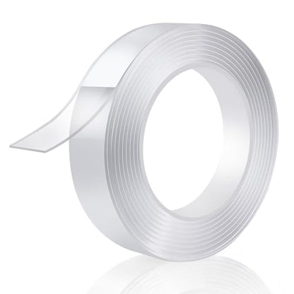 P7yaumy Double Sided Tape Heavy Duty 1.2in×20ft, Nano Tape Double Sided, Removable Traceless Two Sided Adhesive Tape, Clear Mounting Tape Double Sided Tape for Walls, Hanging Picture,Poster,Carpet - size: 1.2in×20feet
