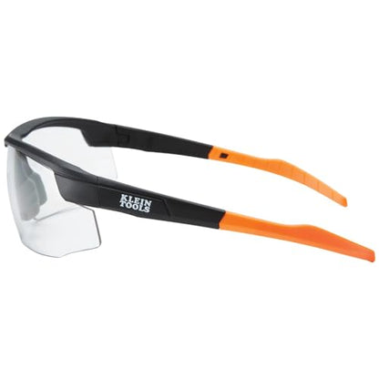 KLEIN TOOLS 60159 Safety Glasses, PPE Protective Eyewear with Semi Frame, Scratch Resistant and Anti-Fog, Clear Lens - color: Clear Lens, size: Single