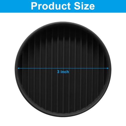 4 Pcs Non Slip Furniture Pads - 3 Inch Black Round Rubber Caster Cups, Furniture Coasters, Anti-Slip Grippers for Hardwood Floors, Chair Leg Floor Protectors for Bed, Couch, Table - size: 3 Inch
