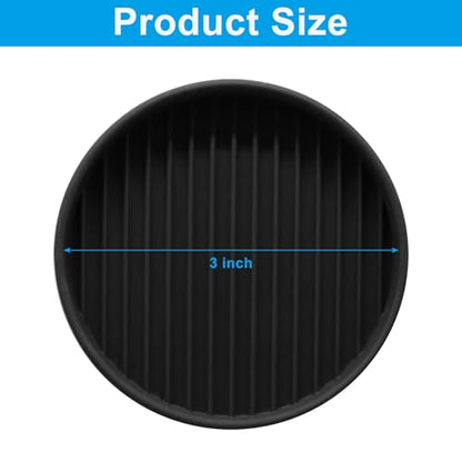 4 Pcs Non Slip Furniture Pads - 3 Inch Black Round Rubber Caster Cups, Furniture Coasters, Anti-Slip Grippers for Hardwood Floors, Chair Leg Floor Protectors for Bed, Couch, Table - size: 3 Inch