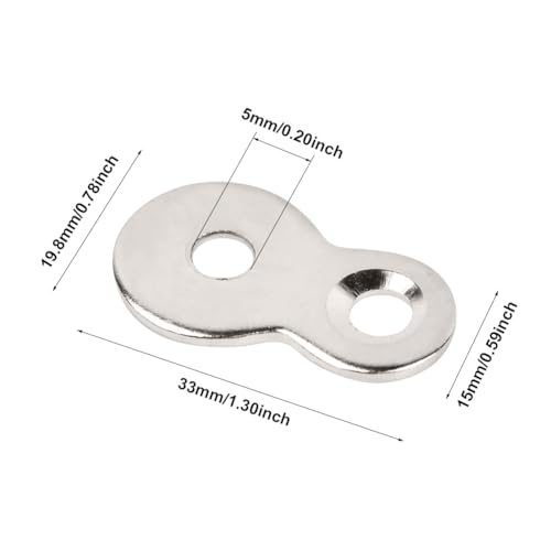 20Pcs Figure 8 Fastener,Iron Table Top Connector Desk Top Fasteners Clip,Heavy Duty Table Top Fasteners Hardware Desk Top Fastener,Easy to Install,for Wood Chair Table Top Repair