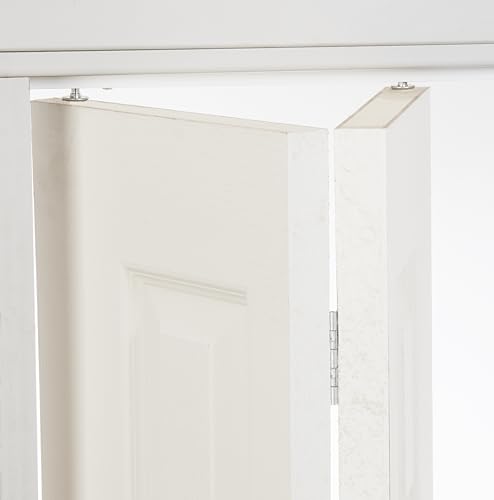 National Hardware N343-715 Bifold Door Hardware Kit 36 in Steel Track Surface Mount Adjustable White Complete Folding Closet Door Set for Doors up to 30 lbs Each - size: 36 Inch