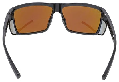 MCR Safety SR22BGZDC Swagger SR2 Series Safety Glasses with Thermo Plastic Rubber Nose Pads and Detachable Side Shields, Charcoal Frame, Green Mirror Polarized Anti-fog Lens - color: Charcoal Frame (Polarized Anti-fog Green Mirror Lens)