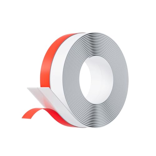 New Thickened Upgraded 2Inch (W) x 10FT(L) Door Weather Stripping, Extra Thick 1mm Door Draft Stopper Silicone Seal Strip, Draft Seal Tape for Doors Windows and Shower Glass Gap - color: White, size: 10ft (2" W X 0.08 "T)