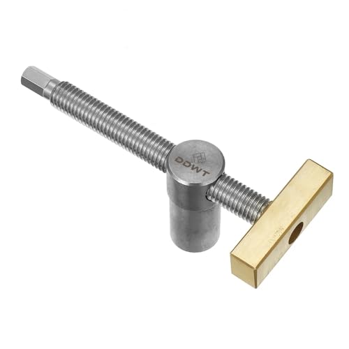 Adjustable Workbench Bench Dog Screw Clamp Fits 3/4 Inch Dog Holes Stainless Steel Brass Adjustable Stop for Woodworking (19mm)