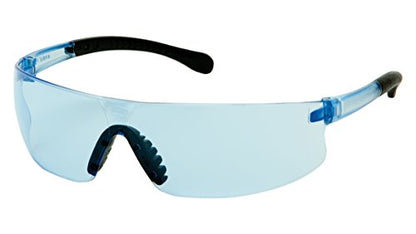 Pyramex Provoq Safety Eyewear Blue Mirror Lens Black Temples - color: Infinity Blue Lens/ Black Frame