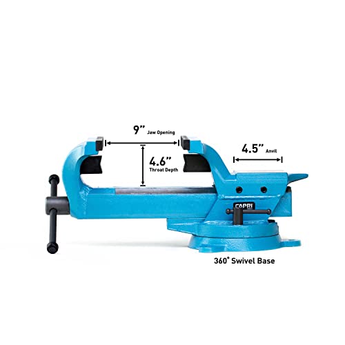 Capri Tools 10517 Ultimate Grip Forged Steel Bench Vise, 7" - size: 7"