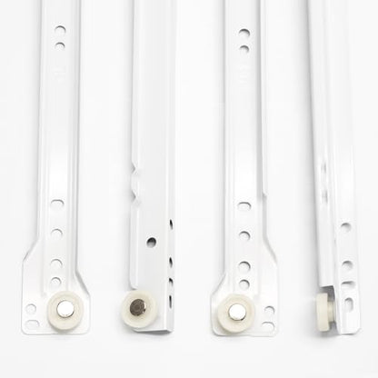 Litoexpe 1 Pair 16 Inch Drawer Slides Kit with Screws, Bottom Mount Design Drawer Rails with Smooth-Gliding Nylon Wheels - size: 16 Inch