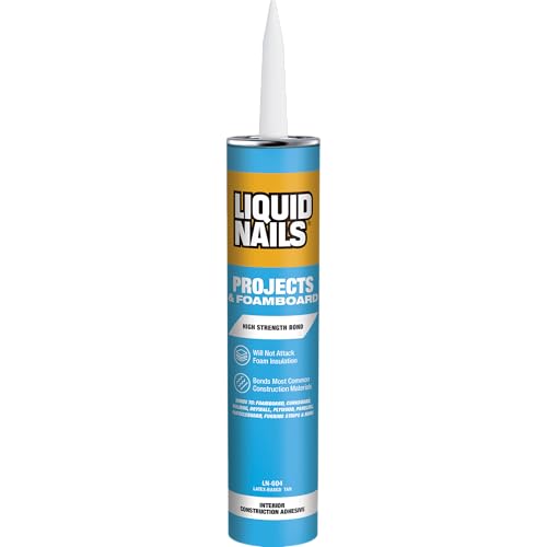Liquid Nails Latex Projects 10 oz Off-White Interior Projects and Foamboard Adhesive - size: 10 Ounce, style: Foamboard