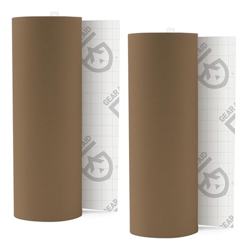 GEAR AID Tenacious Tape 3” x 20” Nylon Fabric Gear Repair Tape, Fix Holes and Rips in Puffy Jackets, Rain Gear, Tents, Sleeping Bags and Outdoor Equipment, Coyote, 2 Rolls - color: Coyote, style: 3" × 20" (2 Rolls)