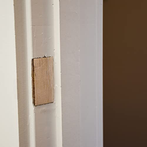 The Hinge Hider Original Door Hinge Filler Plates 3.5 inch Wood (8 Pieces)