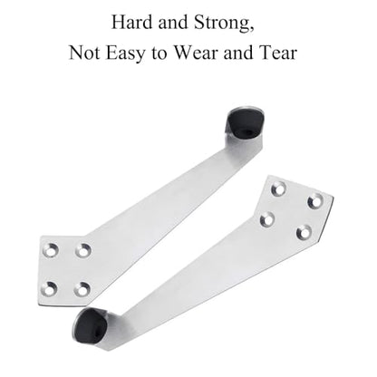 TopHomer 2 Pcs Over Head Door Stop, 90 Degree Door Stop, Stainless Steel Door Stop, Wall Mount Door Holder Stop, with Buffer Sound Dampening Rubber (Left/Right)