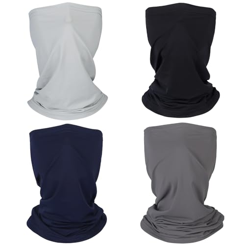 Mandydov Summer Cooling Neck Gaiter Face Mask Breathable Balaclava, UV Protection Wind Dust Proof Face Cover Scarf - color: Combo 4