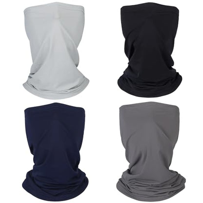 Mandydov Summer Cooling Neck Gaiter Face Mask Breathable Balaclava, UV Protection Wind Dust Proof Face Cover Scarf - color: Combo 4