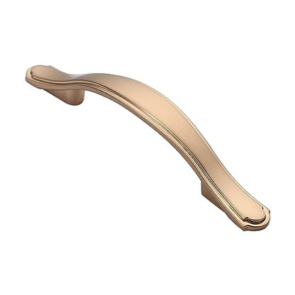 Alzassbg 10 Pack Champagne Bronze Cabinet Pulls, 3 Inch(76mm) Hole Centers Gold Cabinet Handles Arch Kitchen Hardware for Cabinets and Drawer AL3028TGP - color: Traditional Handles - Champagne Bronze, size: 3" Hole Center
