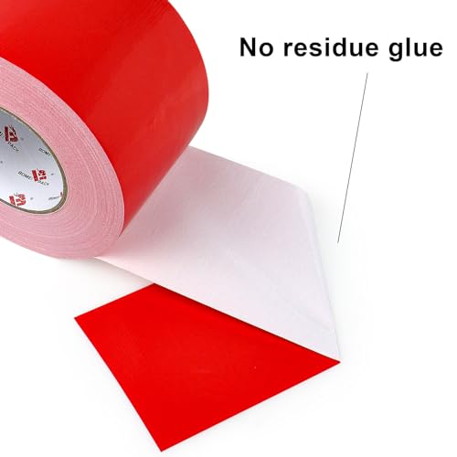 BOMEI PACK 4" Red Duct Tape Wide Roll,4 Inch x 60 Yards,Industrial Grade Duct Tape,Heavy Duty,Waterproof and UV Resistant,Residue Free for Repairing,Home and Craft - color: Red
