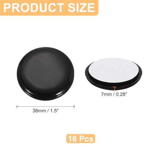 uxcell 24Pcs Plastic Furniture Sliders 1.5" Self-Adhesive Round Furniture Leg Protectors, Table Chairs Foot Cups Sliders Reusable Furnishing Movers for Hardwood Floors Tile Laminate - size: 1.5"
