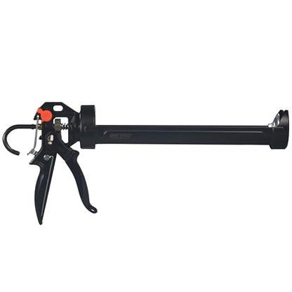 AWF PRO 29 oz Dual Thrust Caulk Gun, 25:1 or 12:1 Thrust Ratio, No Drip, Rotating Barrel, Comfort Grip, with Built-In Puncture Tool - size: 29 oz, style: Pack of 1