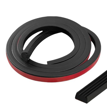 326A0004 Ribbed Rectangle Rubber Seal 3/5 in x 79 in, Ribbed Seal Strip Self-Adhesive EPDM Foam Rubber Seal,Ideal Weather Stripping,Fits for RV,Boat,Auto,Truck,Garage Door,Marine