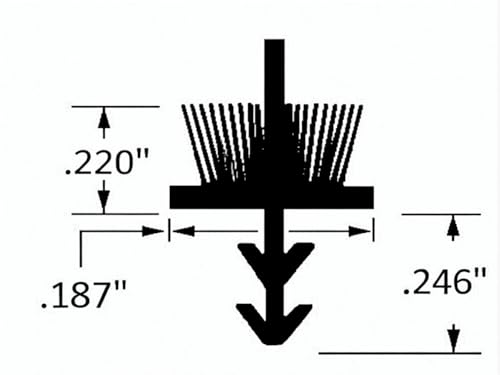 Kerf Insert Weatherstripping with Plastic Fin – Premium Door & Window Seal