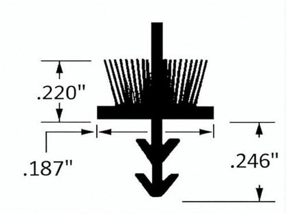 Kerf Insert Weatherstripping with Plastic Fin – Premium Door & Window Seal