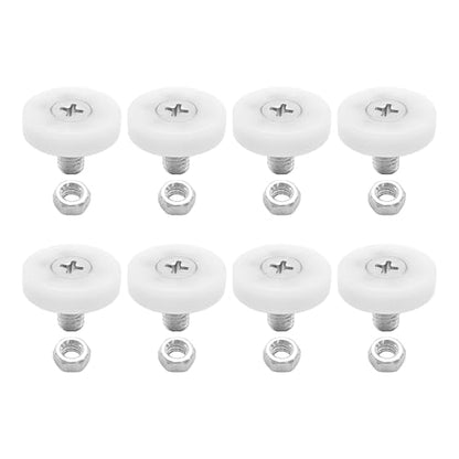 8Pcs 26mm Drawer Rollers, Nylon Drawer Pulley Replacement Wheels with Bearings and Nuts, Small Slide Roller for Cabinet, Sliding Door, Filing Cabinet, Smooth Drawer Positioning Guide - size: 26mm
