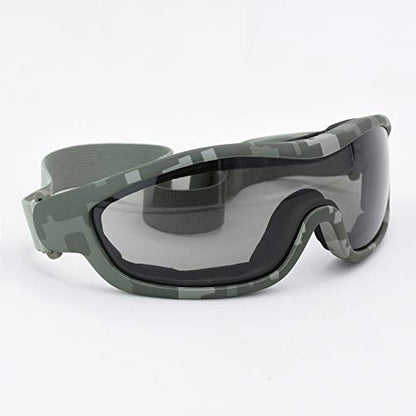 Viriber Motorcycle Goggles - UV Protective Outdoor Glasses, Dust-proof Combat Goggles, Military Sunglasses - Camouflage - color: Camouflage Glasses