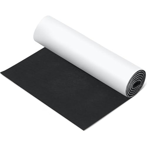 Fullhawl Large Felt Furniture Pads 16 x 60 Inch Non Slip Self Adhesive Heavy Duty Cuttable Strip Roll Felt Sheet Tape for Protecting Hardwood Floors Chair Wall, Black - color: Black, size: 16 x 60 Inch, style: Felt