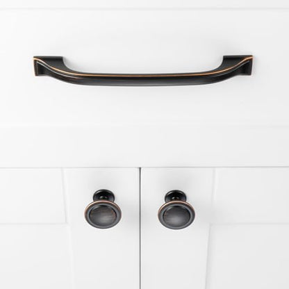 Oil Rubbed Bronze Cabinet Knobs Bronze Drawer Knobs, 10 Pack 1-1/4 Inch, 8222 Round Single Hole Cabinet Pulls for Kitchen Cabinets Drawers Bedroom Dresser Cupboard Bathroom Vanity - color: Oil Rubbed Bronze, size: 1-1/4 Inches, style: 10 Pack Round Knob