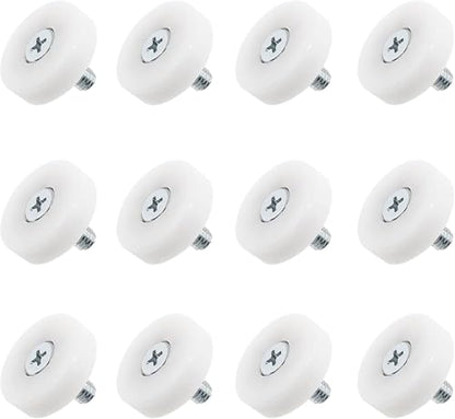 12 Pcs 3/4 Inch Drawer Slide Roller, Drawer Pulley Replacement Wheels Plastic Pulley Bearing Small Pulley for Cabinet Sliding Door Filing Cabinet - size: 3/4 Inch