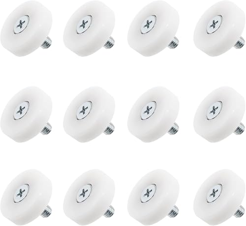 12 Pcs 1 Inch Drawer Slide Roller, Drawer Pulley Replacement Wheels Plastic Pulley Bearing Small Pulley for Cabinet Sliding Door Filing Cabinet - size: 1 Inch