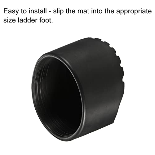 MECCANIXITY Ladder Non-Slip Feet Mat 85mm ID Rubber Round Telescopic Ladder Accessories Pad Cover Cushion for Ladder Protection Black Pack of 4 - size: 85mm